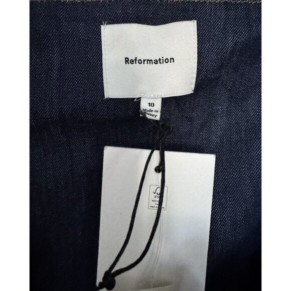 Reformation Navy Blue Button-Down Dress - Picture 7 of 10